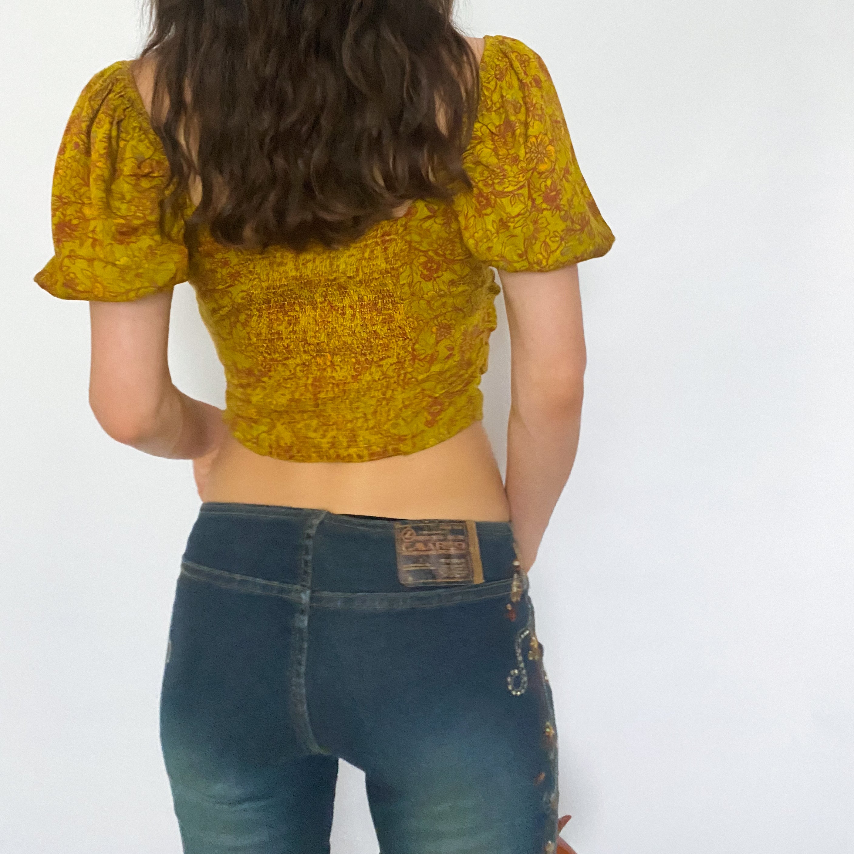 boho crop top - small