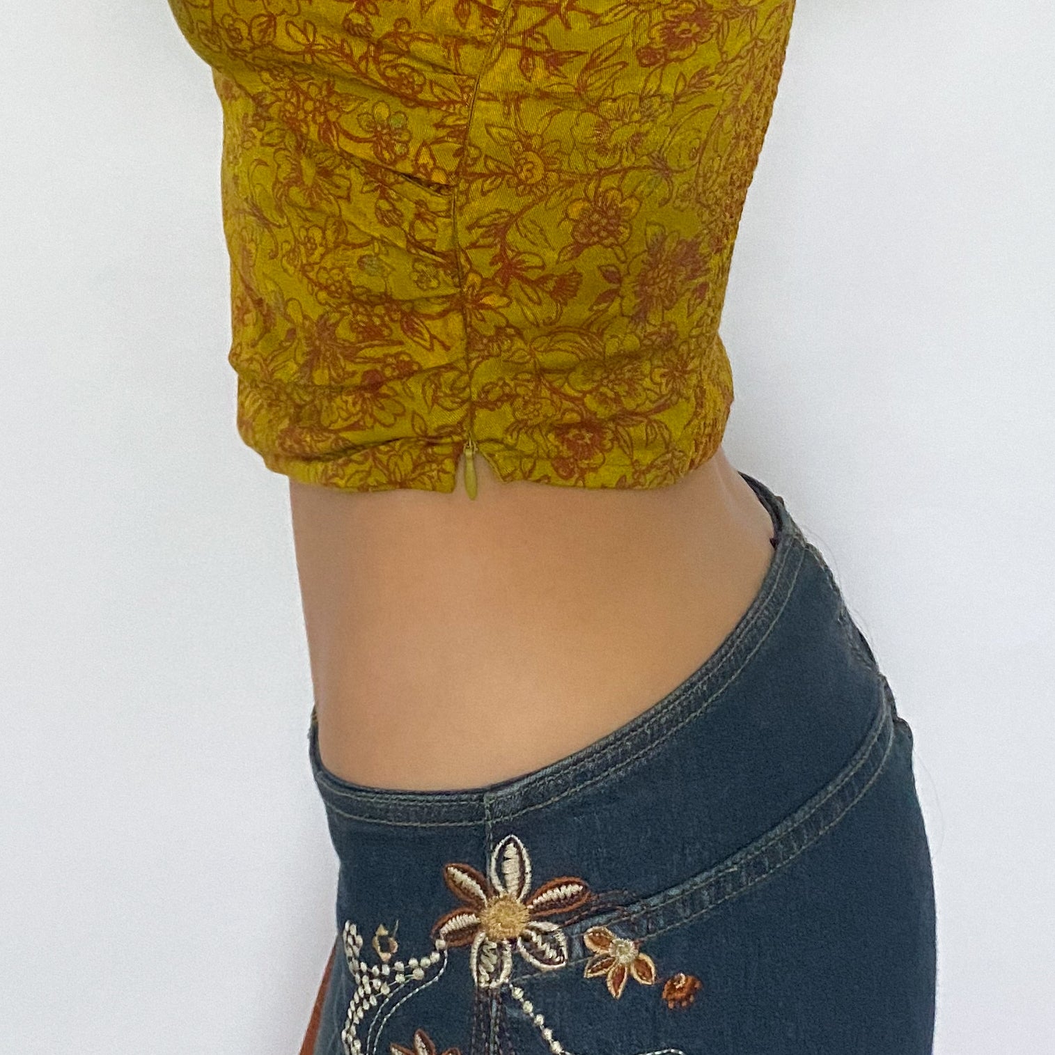 boho crop top - small