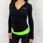 Bebe Sport Rhinestone Henley - XS