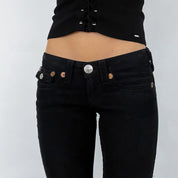 True Religion Black Corduroy Flares - Size 26