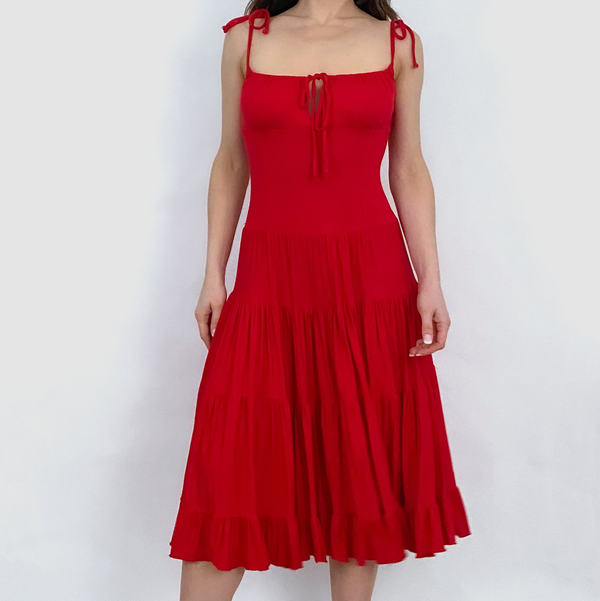 Betsey Johnson Milkmaid Dress - M/L Holy Thrift Betsey Johnson Milkmaid Dress - M/L Holy Thrift