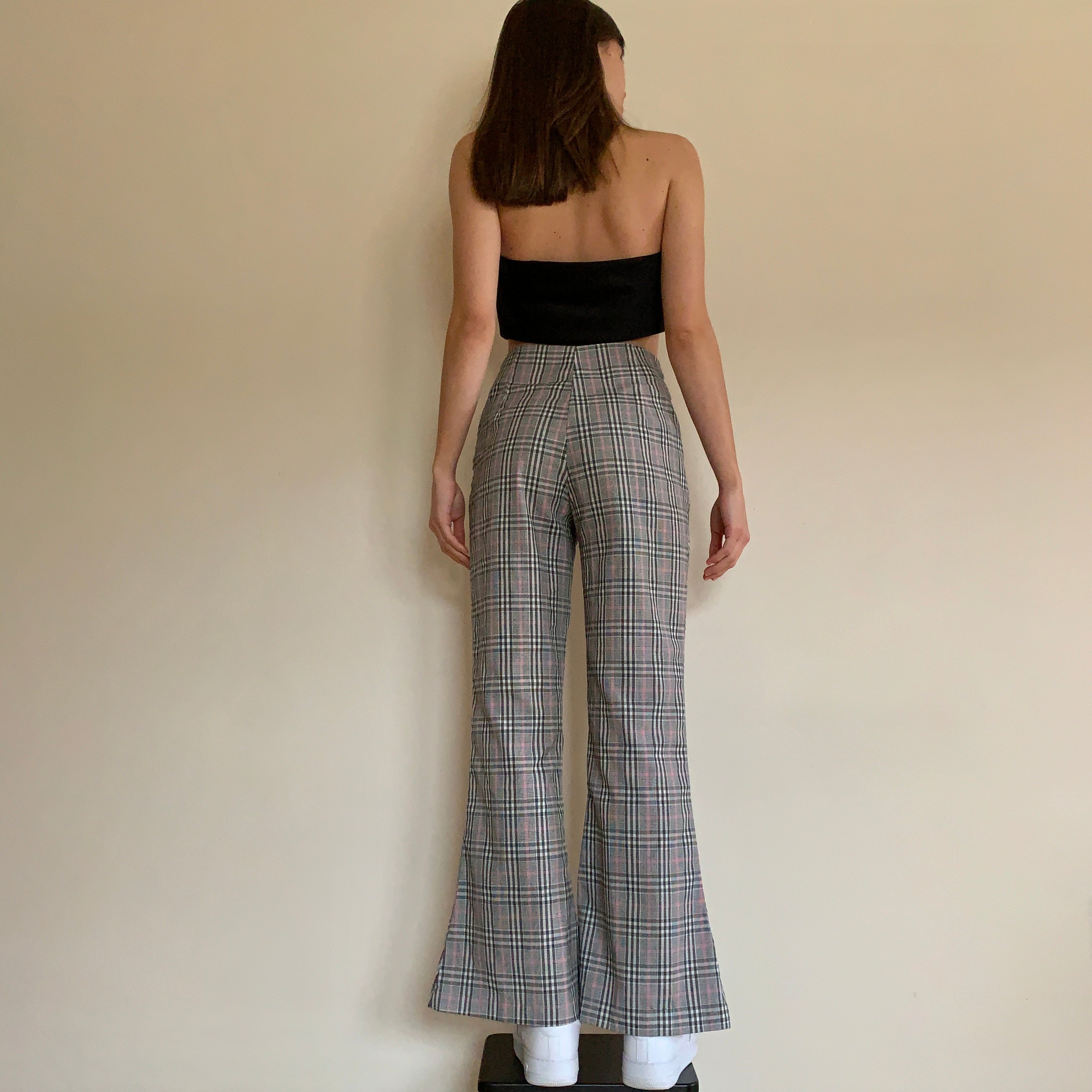 Y2K Plaid Flares
