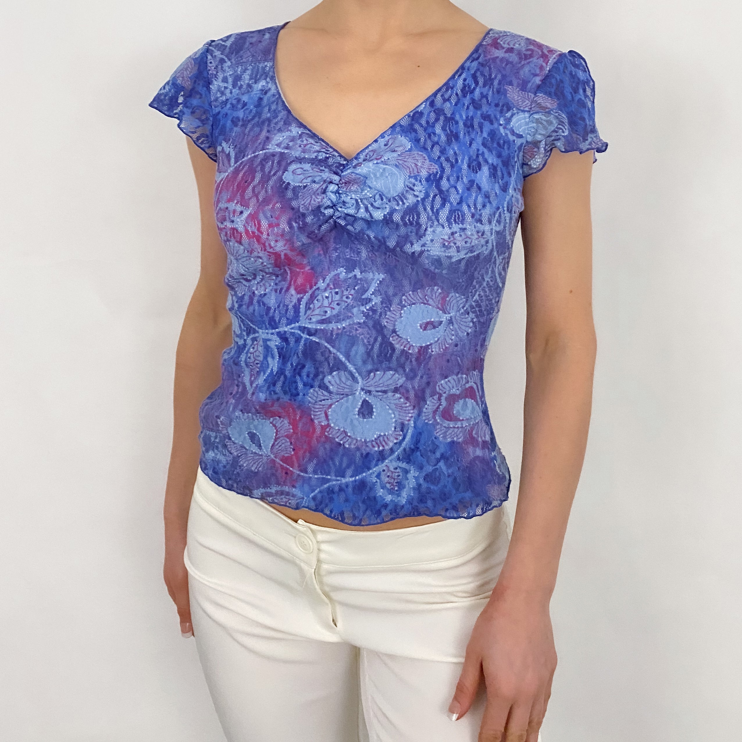 Y2K Lace Tee - Small