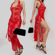 Red Lace Lolita Dress - S/M