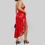 Red Lace Lolita Dress - S/M