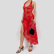 Red Lace Lolita Dress - S/M