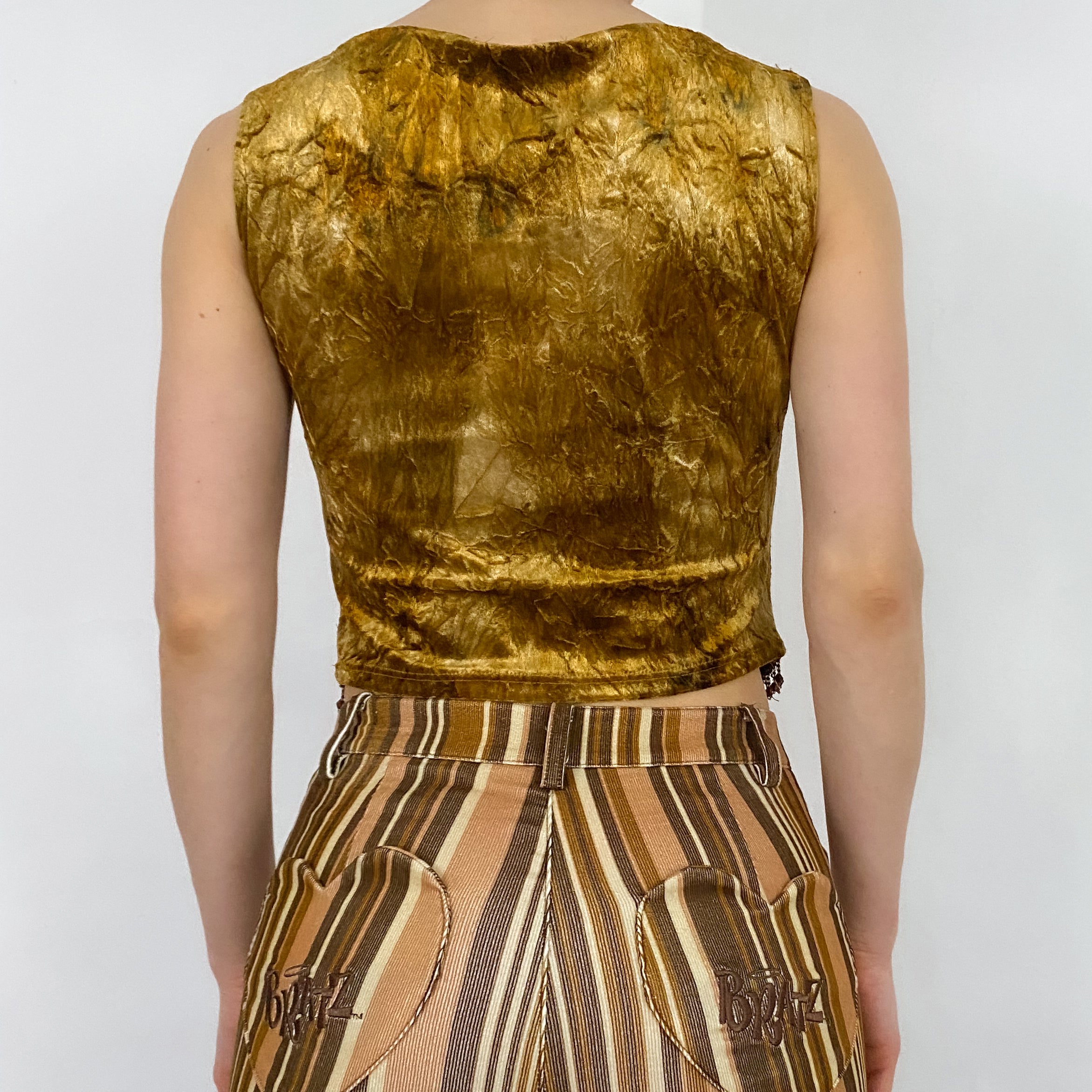 Y2K Velvet Paisley Tank - Small