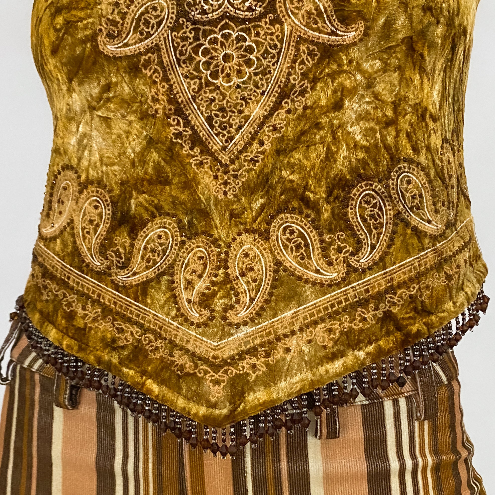 Y2K Velvet Paisley Tank - Small