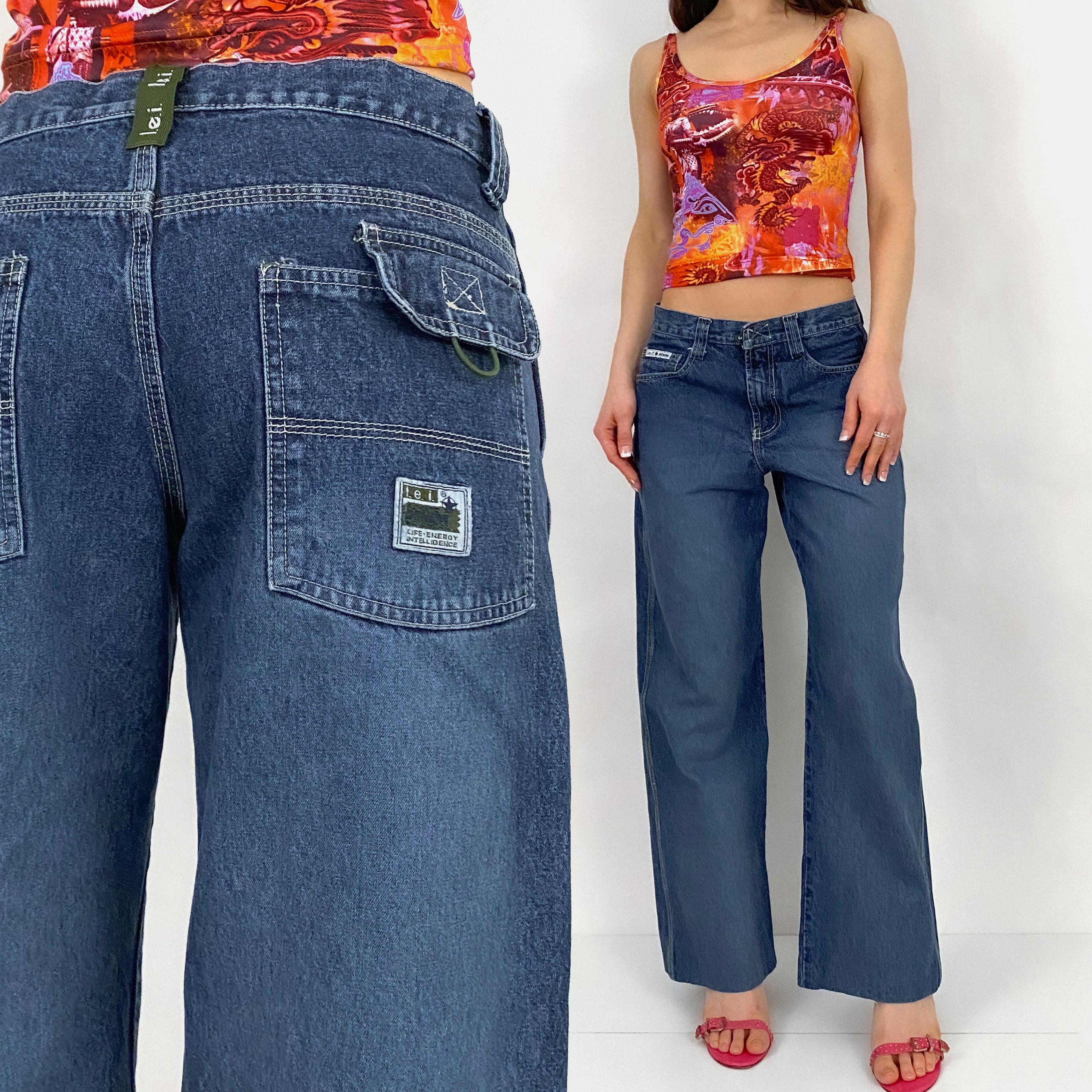 Y2K Denim Cargos - Size 7P