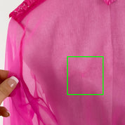Hot Pink Organza Blouse - Medium