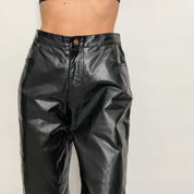 90's high rise leather pants - size 8