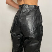 90's high rise leather pants - size 8