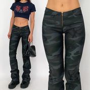 y2k camo pants - xs