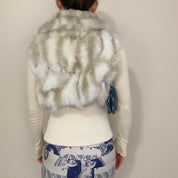 White Faux Fur Vest - Medium