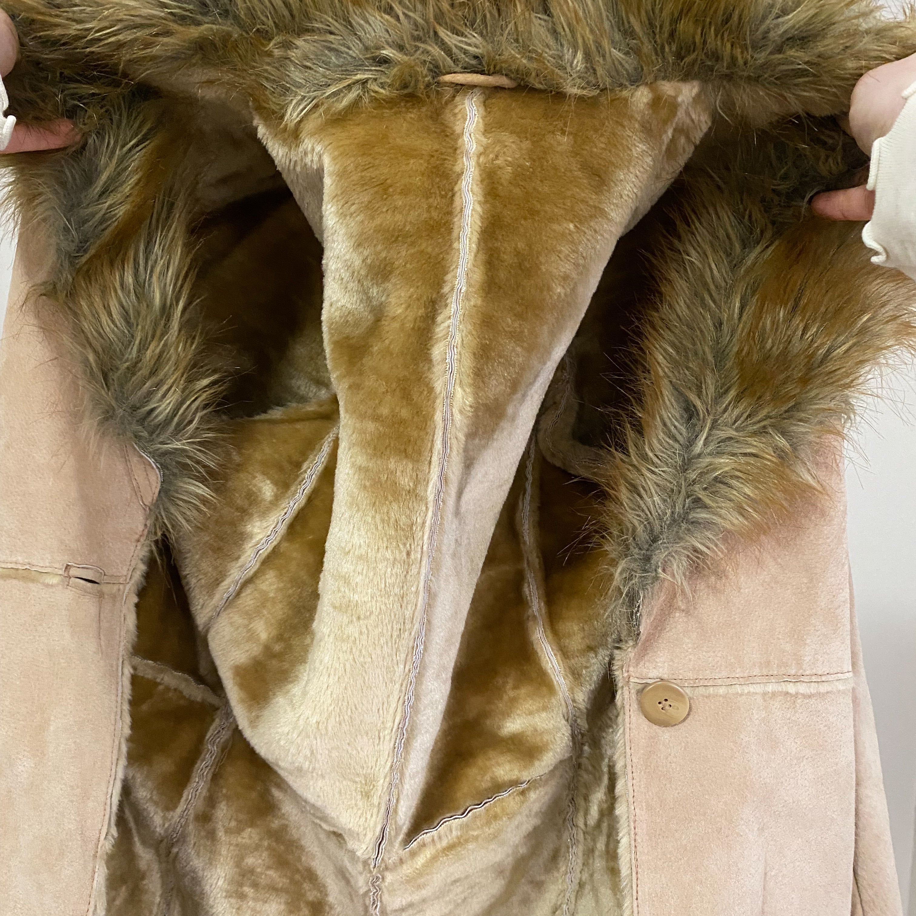 Vintage Suede and Faux Fur Jacket