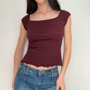 Early 2000s Ruched Milkmaid Top
