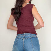 Early 2000s Ruched Milkmaid Top