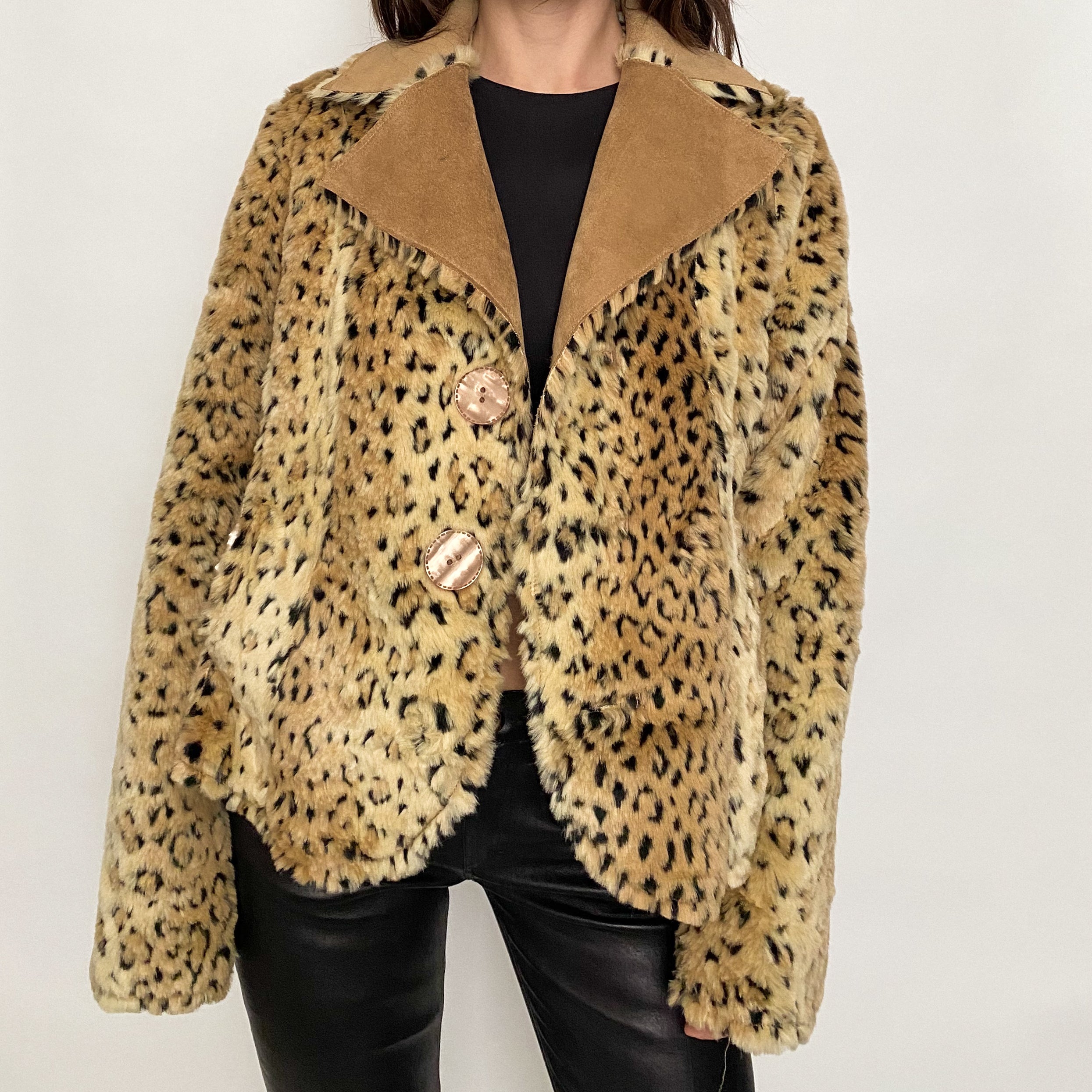 reversible cheetah jacket - medium