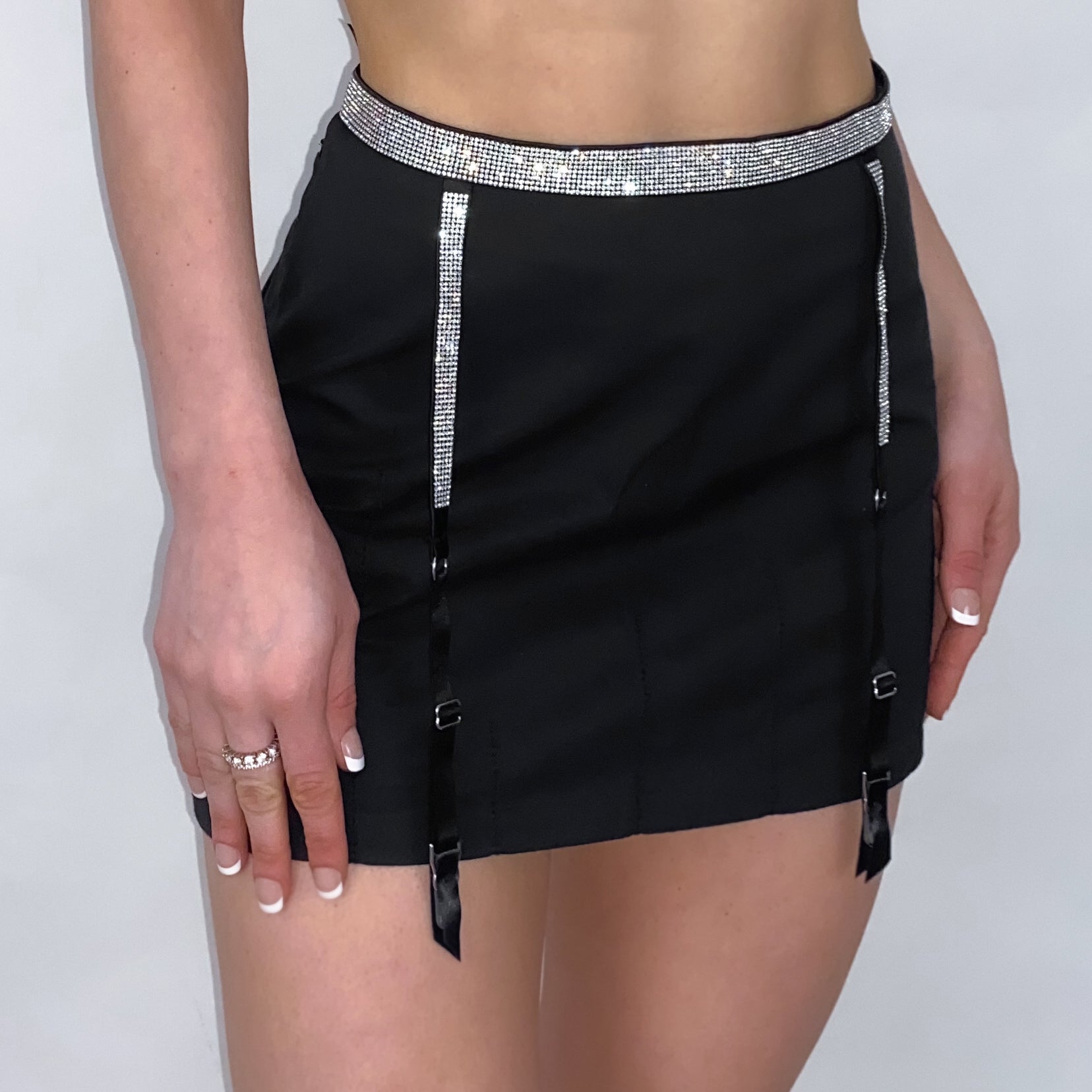 VS Rhinestone Garter Belt - XS/S