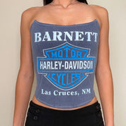 Reworked Blue Barnett Harley Corset