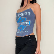 Reworked Blue Barnett Harley Corset