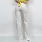 White Italian Cargos - XS