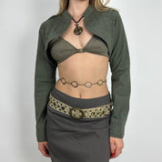 2000s Grommet Hole Leather Belt (S/M)