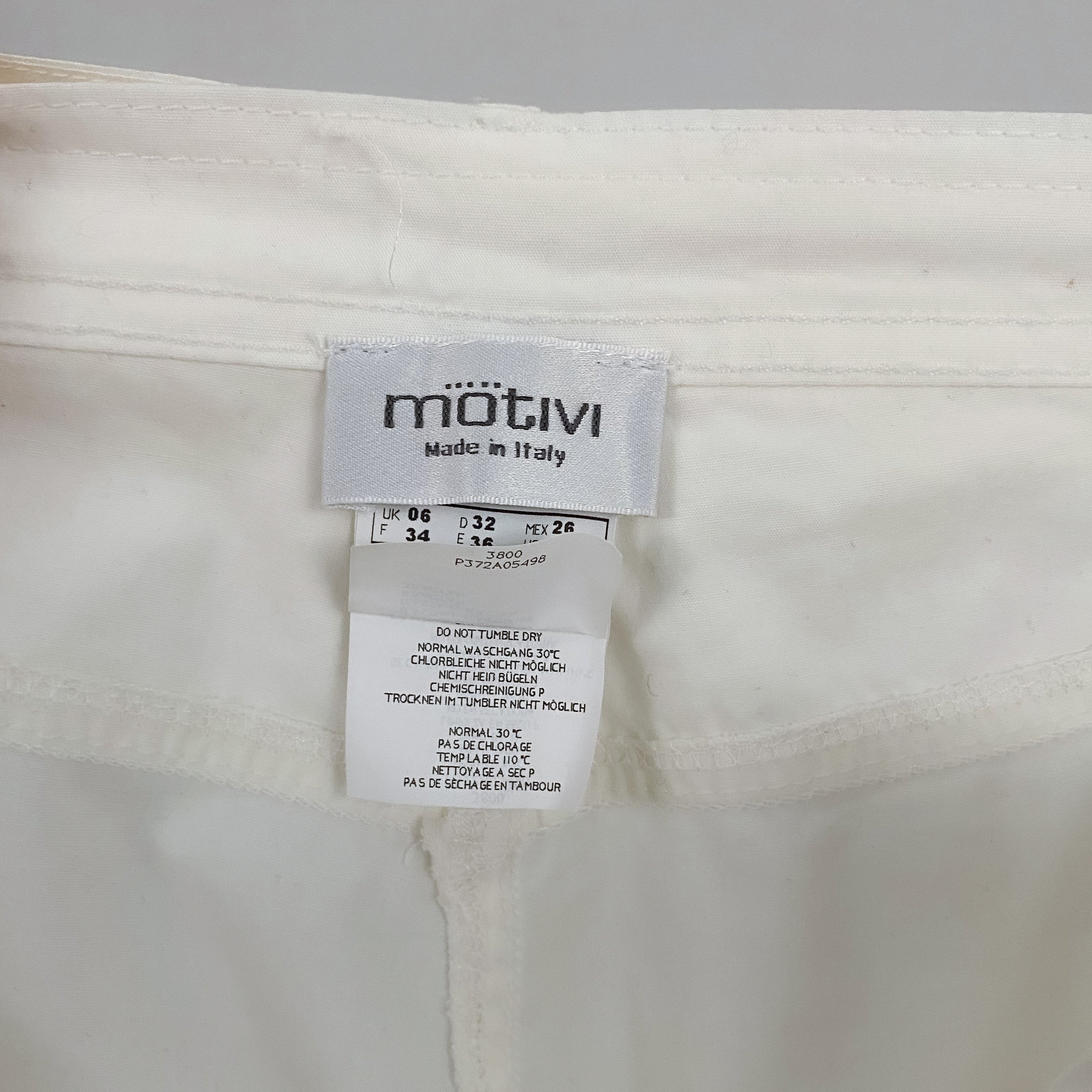 White Italian Cargos - XS