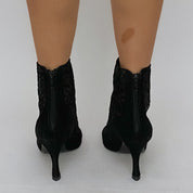 via spiga velvet lace booties - size 8.5
