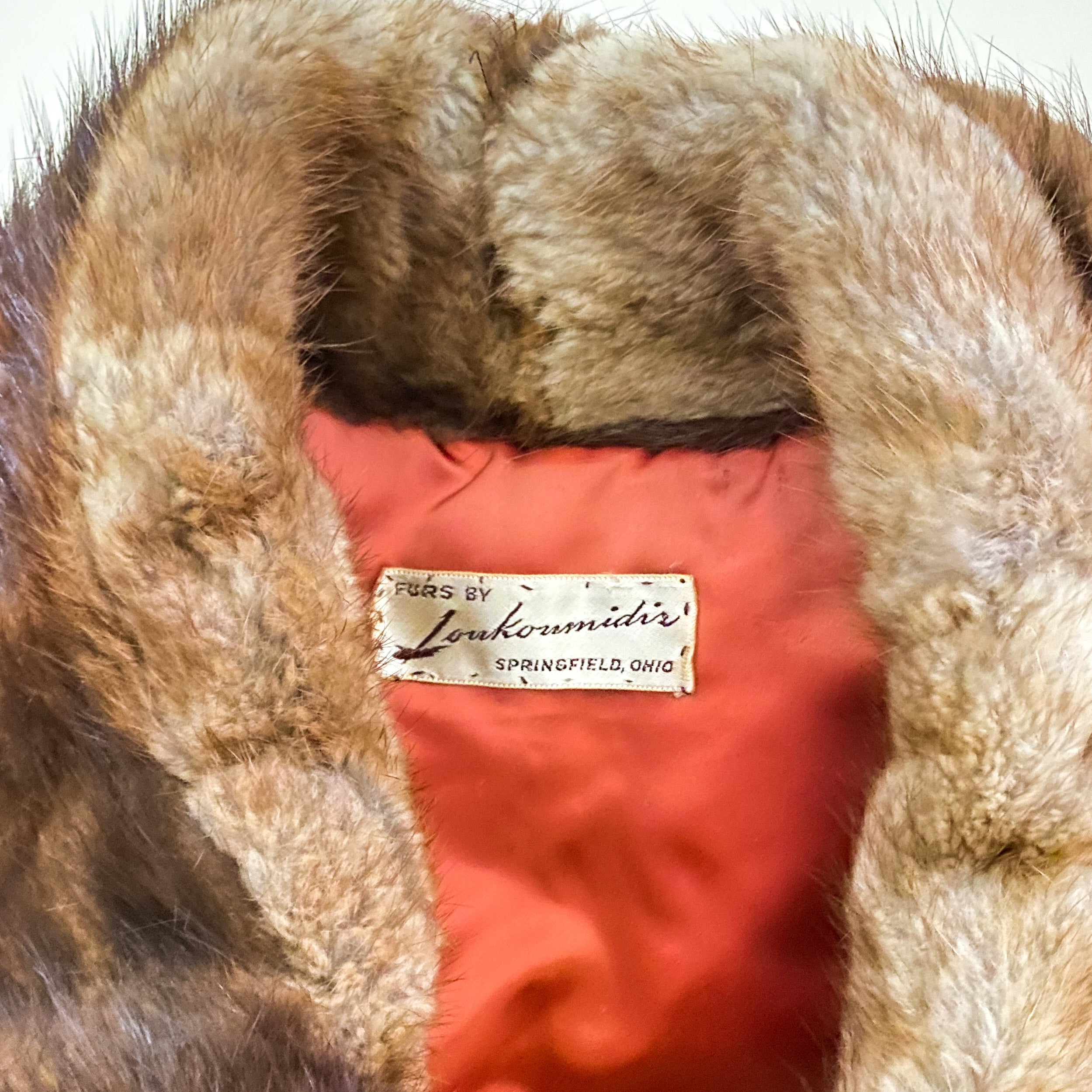 Vintage 70's Brown Rabbit Fur Jacket - Small