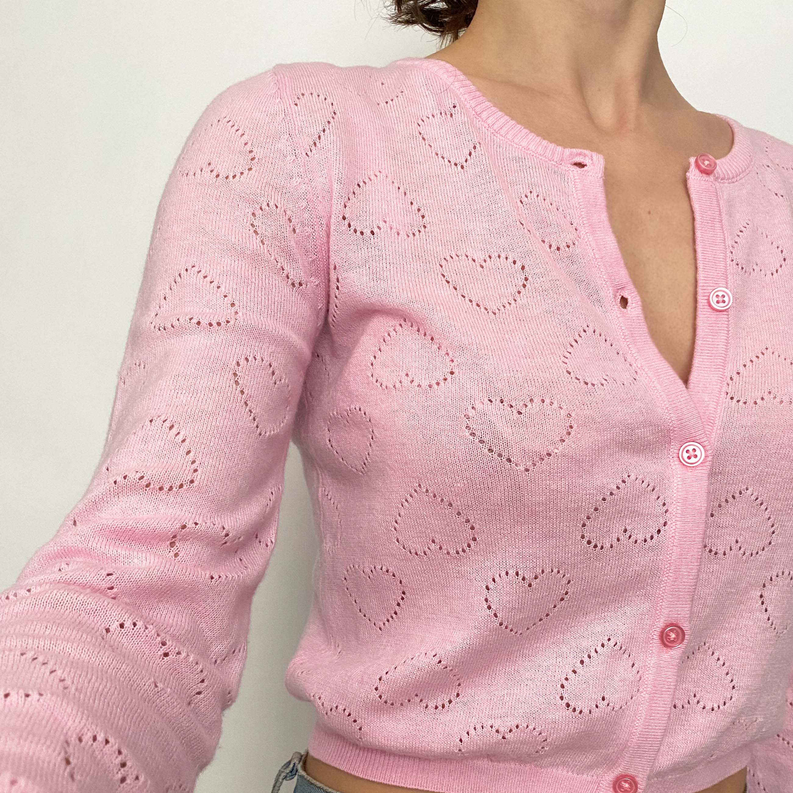 cropped heart cardi - xs