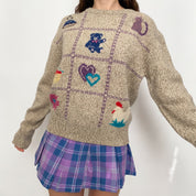 wool teddy sweater - large