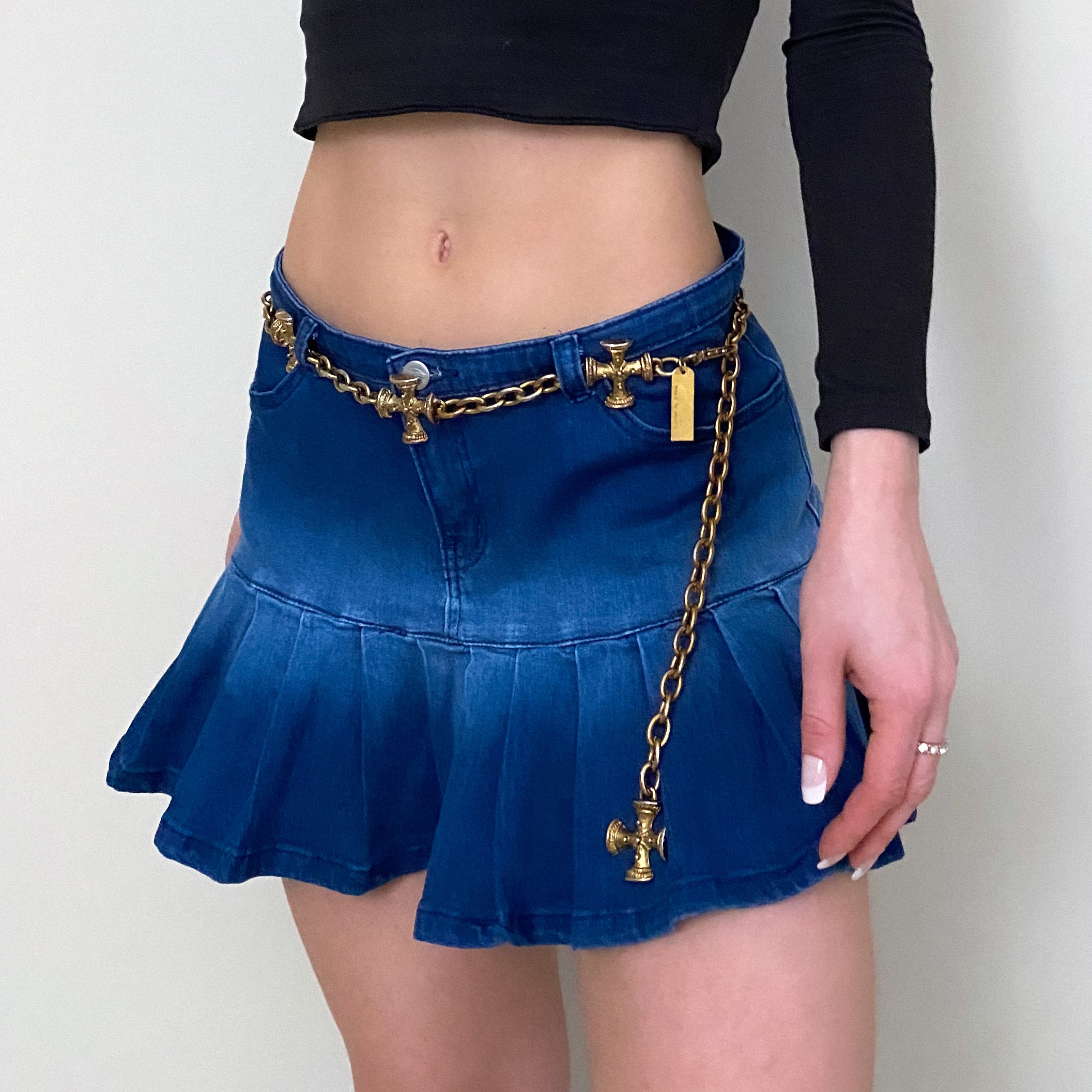 Vintage Gold Cross Chain Belt