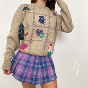 wool teddy sweater - large