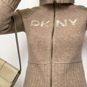dkny lambswool double zip - medium