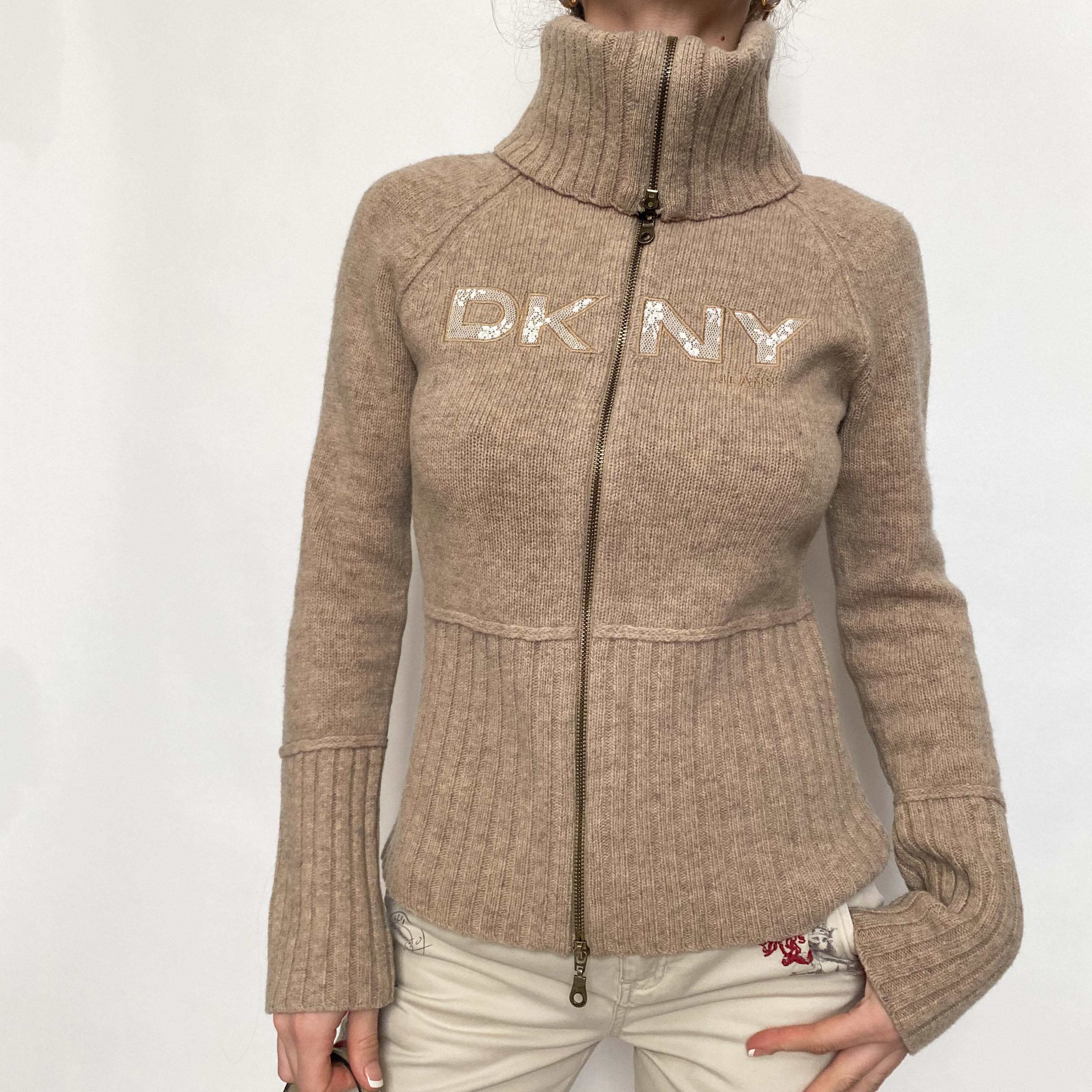 dkny lambswool double zip - medium
