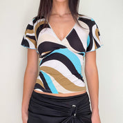 Striped Flowy 2000s Top
