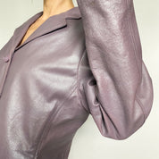 lavender leather blazer - large