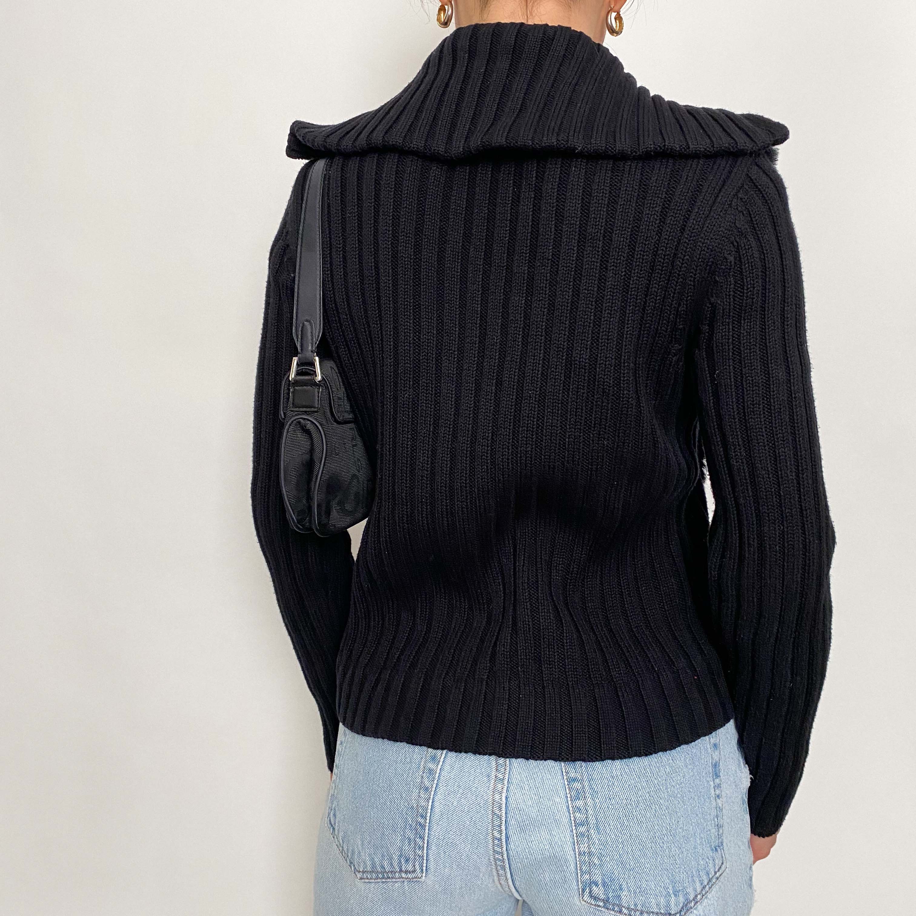 faux fur double zip cardi - medium
