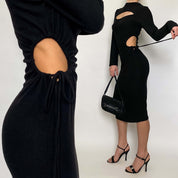 cut out sweater dress - large