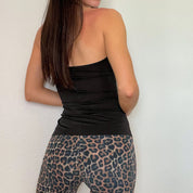 Black Y2K Slinky Halter Top