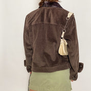 corduroy and velvet button down - medium
