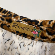 Vintage Velvet Leopard Mini Dress