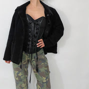 Vintage Reversible Corduroy and Fleece Jacket