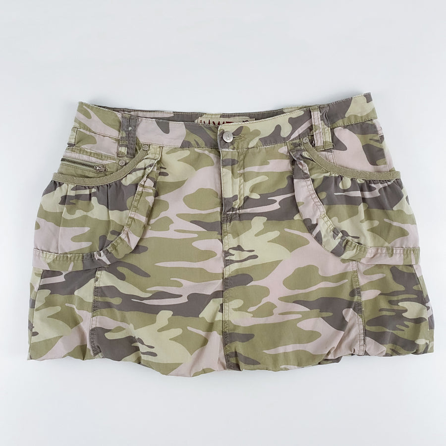 Camo Parachute Mini Skirt - 13/XL