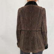 suede and faux fur jacket - medium