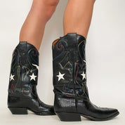 vintage nine west star cowgirl boots - 6