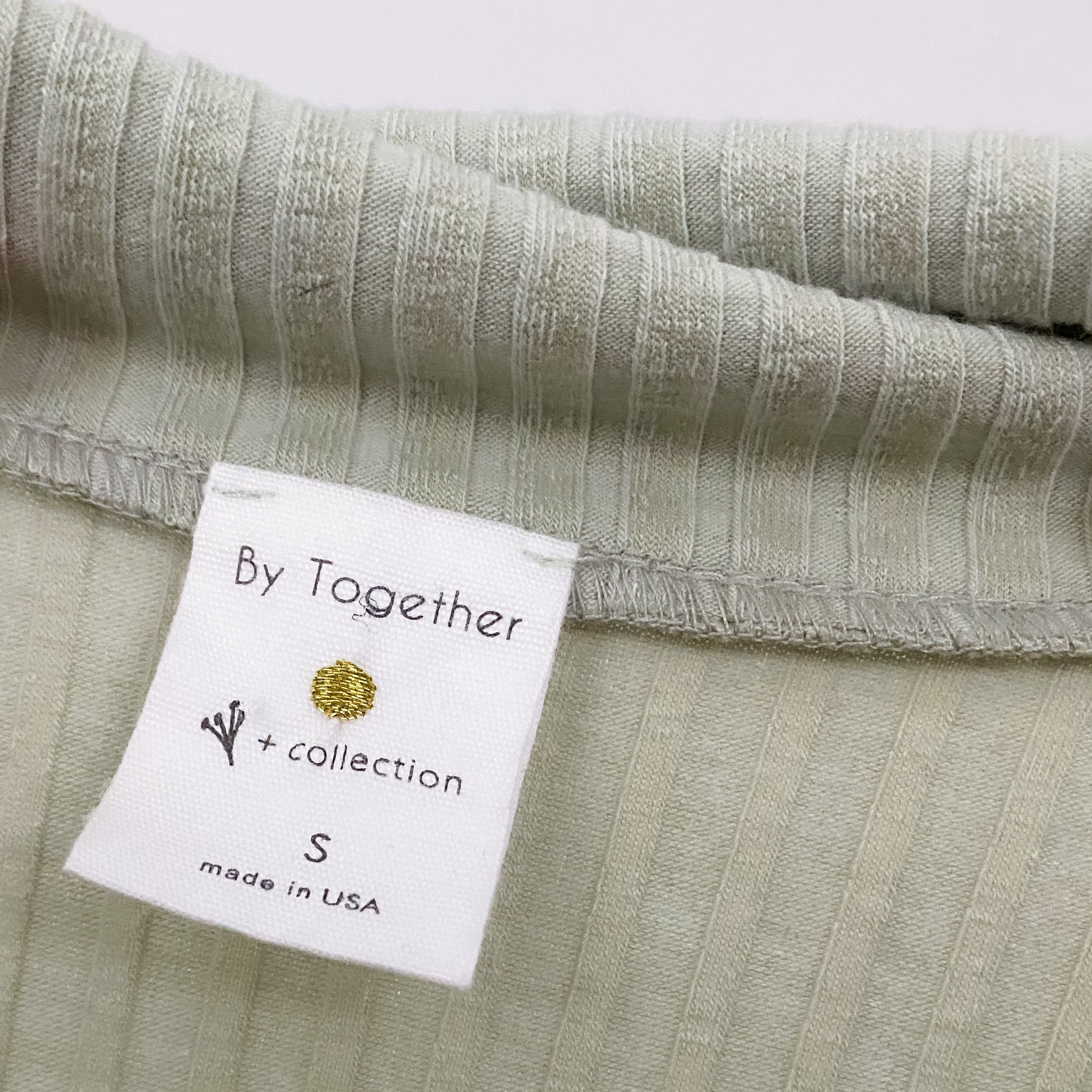 Mint Ribbed Knit Polo Top