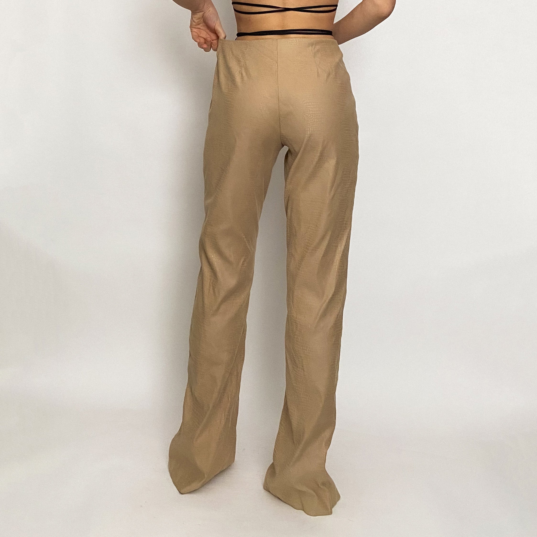 croc effect pants - size 2