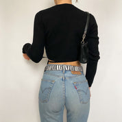 merino wool crop - medium